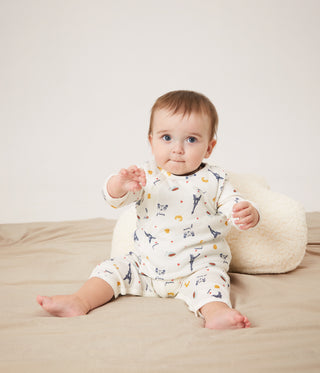 Babies' Sleeveless Reversible Paris Printed Cotton Cardigan