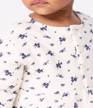 Babies' Long Sleeved Floral-Print Cotton Dress