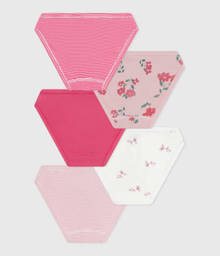 Girls' Floral-Print Cotton Pants - 5-Pack