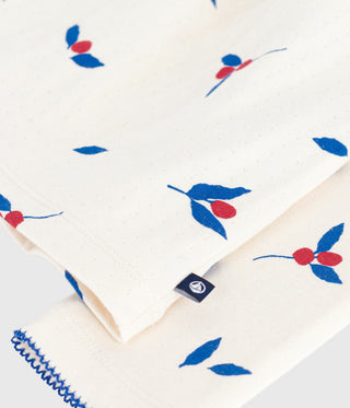 Girls' Long-Sleeved Berry-Print Cotton Dress