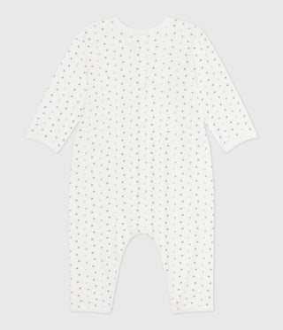 Babies' Heart Print Footless Cotton Pyjama Suit