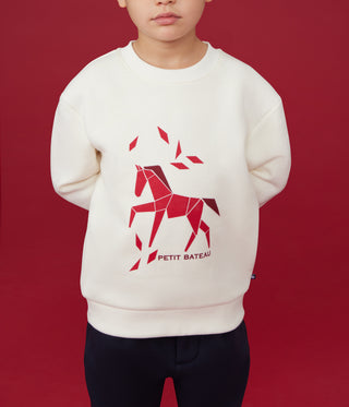 Children's Horse Printed Cotton Sweatshirt