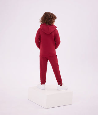 Children's Zip-Fastened Plain Cotton Sweatshirt