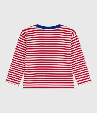 Children's Long-Sleeved Stripy Cotton T-Shirt 