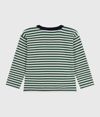 Children's Long-Sleeved Stripy Cotton T-Shirt 