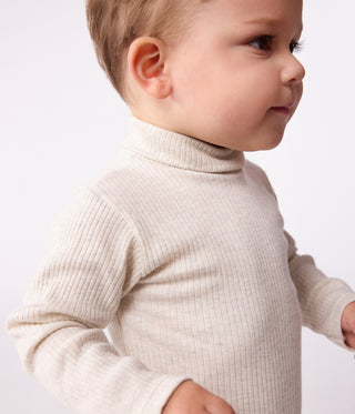 Babies' Plain Cotton Rollneck Bodysuit