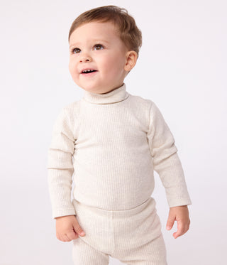Babies' Plain Cotton Rollneck Bodysuit