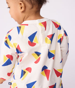 Babies' Long-Sleeved Boat-Print Cotton T-Shirt