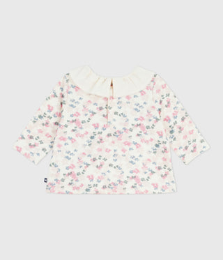 Babies' Long-Sleeved Floral-Print Cotton Blouse