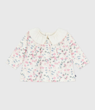 Babies' Long-Sleeved Floral-Print Cotton Blouse