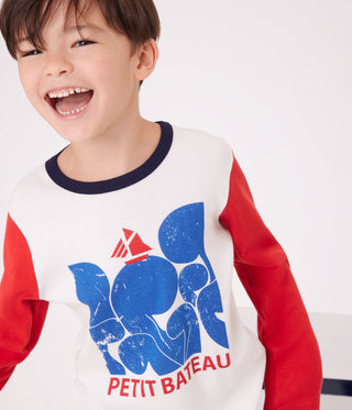 Children's Long-Sleeved Two-Colour Cotton Pyjamas