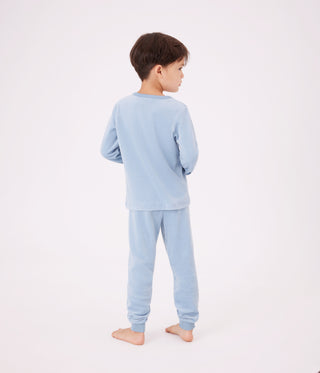 Children's Long-Sleeved Paris Print Velour Pyjamas