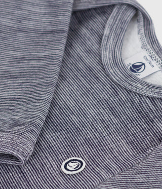 Babies' Long-Sleeved Bodysuit in Wool and Cotton