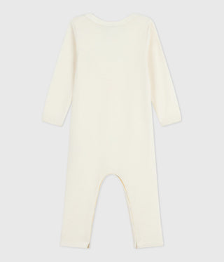 Babies' Long-Leg Wool and Cotton Bodysuit
