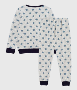 Children's Long-Sleeved Star Print Velour Pyjamas