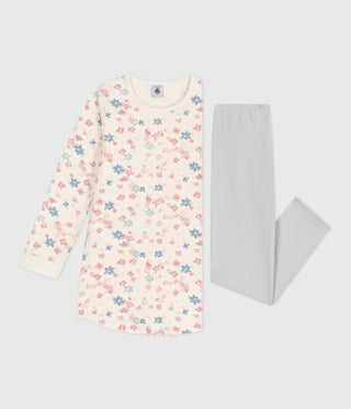 Girls' Floral Print Brushed Fleece Nightdress and Leggings 