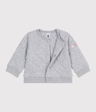 Babies' Plain Thick Cotton Cardigan