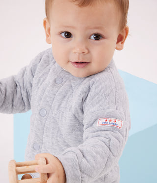 Babies' Plain Thick Cotton Cardigan