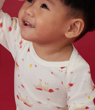 Babies' Long-Sleeved Unicorn Print Cotton Bodysuit - 3-Pack