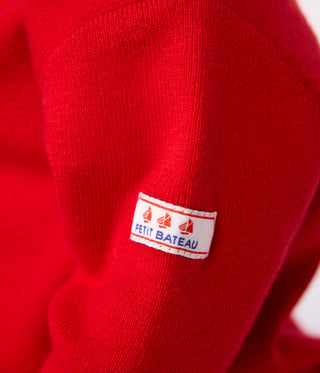 Babies' Sailor Sweater in Plain Wool and Cotton