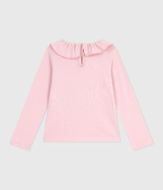 Girls' Long-Sleeved Plain Cotton T-Shirt