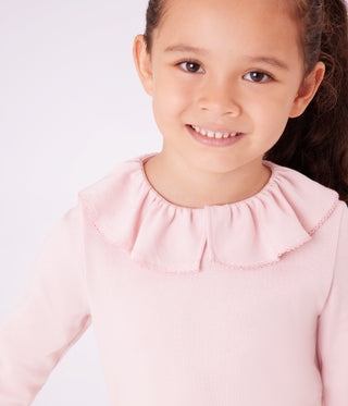 Girls' Long-Sleeved Plain Cotton T-Shirt