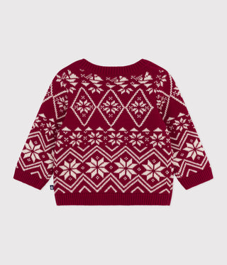 Babies' Patterned Wool and Cotton Jumper