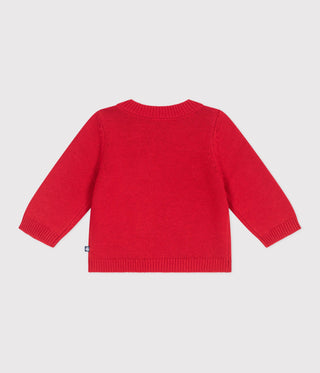 Babies' Jumper in a Wool and Cotton Knit With a Horse Design