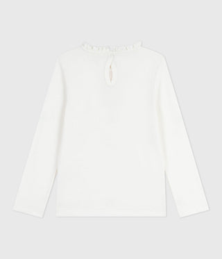 Girls' Long-Sleeved Plain Cotton T-Shirt