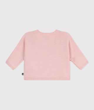 Babies' Wool and Cotton Openwork Knit Wrapover Top