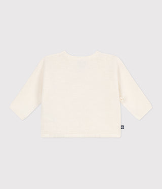 Babies' Wool and Cotton Openwork Knit Wrapover Top