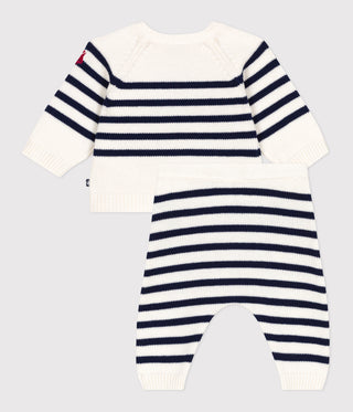 Babies' Two-Piece Stripy Knit Breton Top Outfit