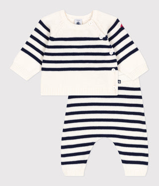 Babies' Two-Piece Stripy Knit Breton Top Outfit