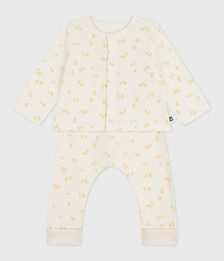 Babies' Two-Piece Set in Cotton Printed With Little Chicks
