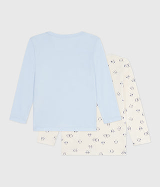 Children's Penguin-Print Long-Sleeved Cotton T-Shirts - 2-Pack