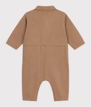 Babies' Long, Plain Overall-Style Cotton Playsuit