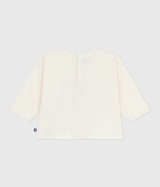 Babies' Long-Sleeved Cat-Print Cotton T-Shirt