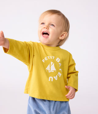 Babies' Long-Sleeved Boat Print T-Shirt