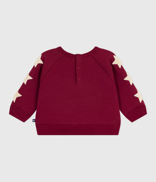 Babies' Soft, Warm, Star-Patterned Cotton Sweatshirt