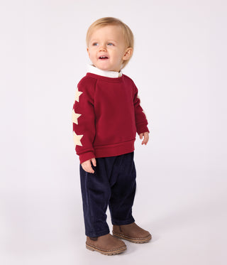 Babies' Soft, Warm, Star-Patterned Cotton Sweatshirt