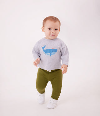 Babies' Long-Sleeved T-Shirt With a Whale Design