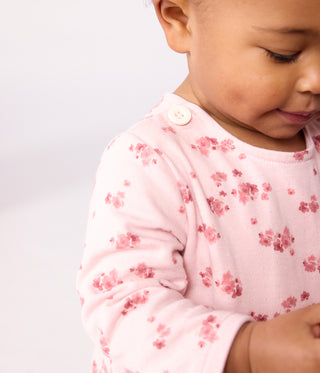 Babies' Long Sleeved Floral-Print Cotton Dress