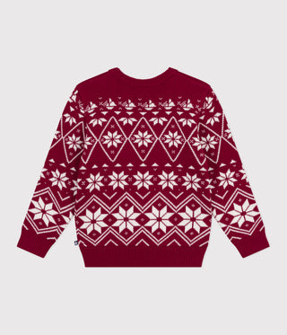 Children's Patterned Wool and Cotton Jumper