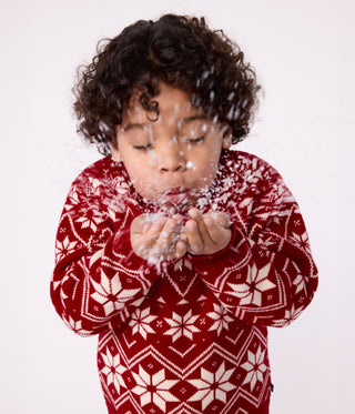 Children's Patterned Wool and Cotton Jumper