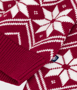 Children's Patterned Wool and Cotton Jumper