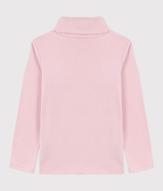 Girls' Plain Cotton Rollneck Top