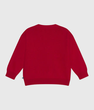 Children's Wool and Cotton Cardigan With Little Motifs