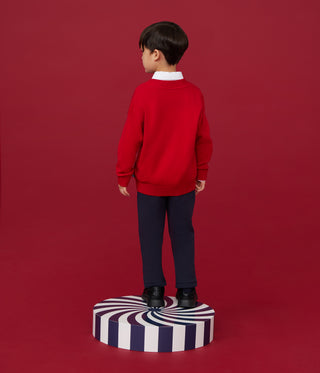 Children's Wool and Cotton Cardigan With Little Motifs