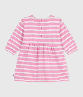 Babies' Long-Sleeved Stripy Cotton Dress