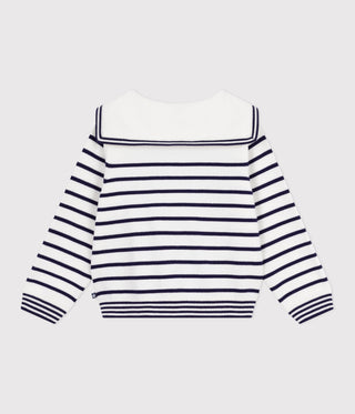 Girls' Stripy Cotton Sailor Jumper